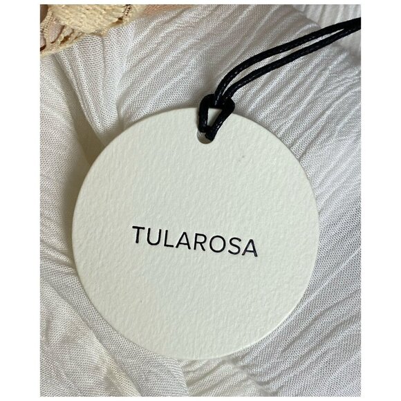 Tularosa NWT $168 Bryce A-Line Cocktail Dress V-Neck Spaghetti Straps Womens L - Picture 8 of 9